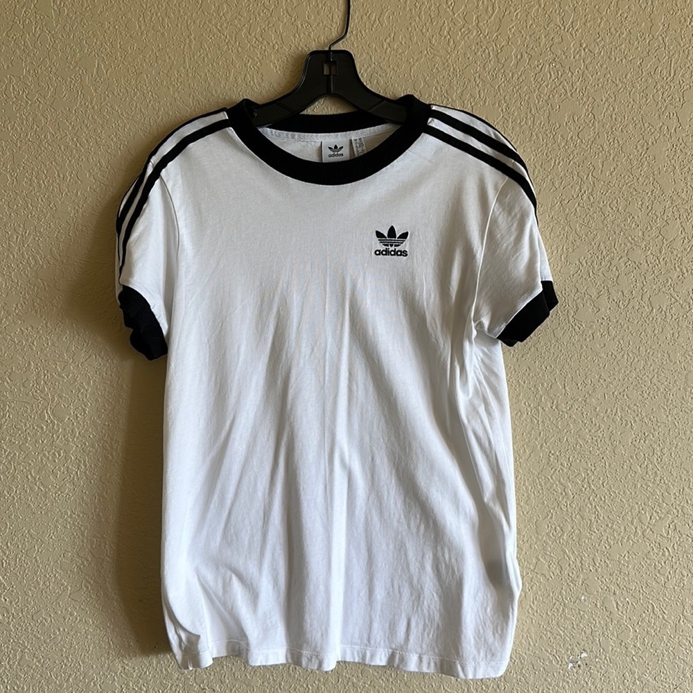 Adidas Originals top white and black size XS